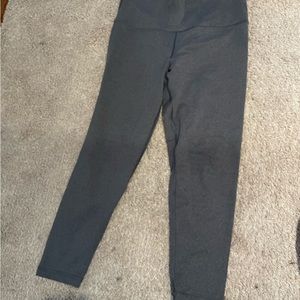 Aerie Chill Play Move High Rise Slim Pull On Leggings Gray Medium Short